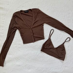 White Fox Boutique Two Piece Crop Top